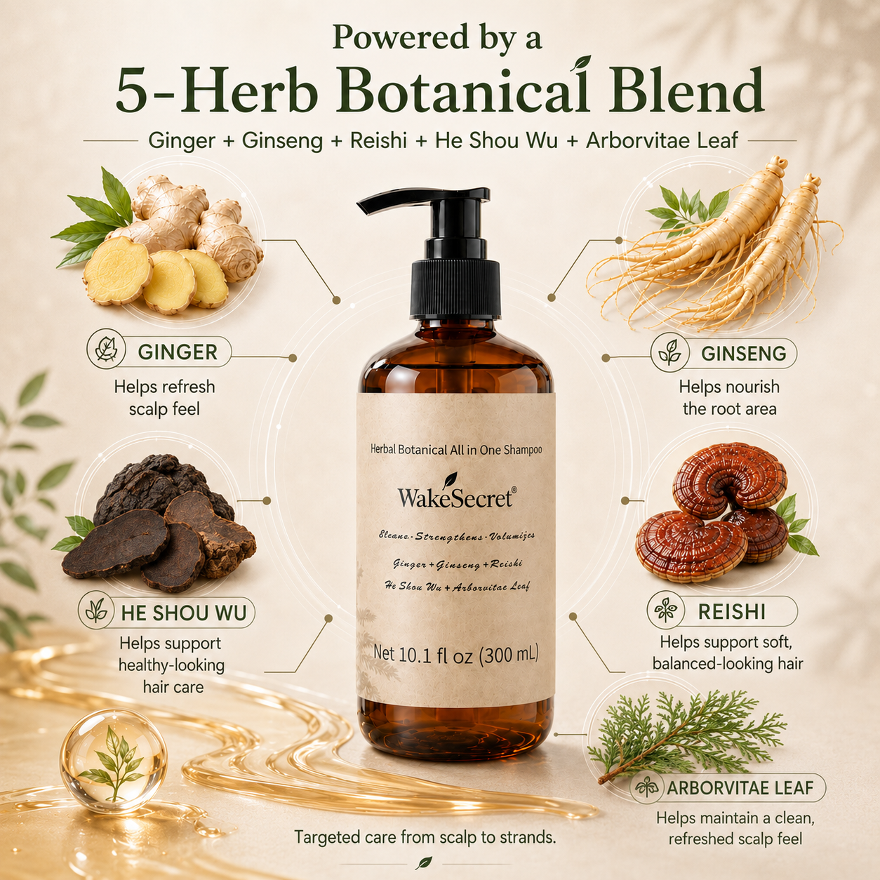 WakeSecret Herbal Shampoo