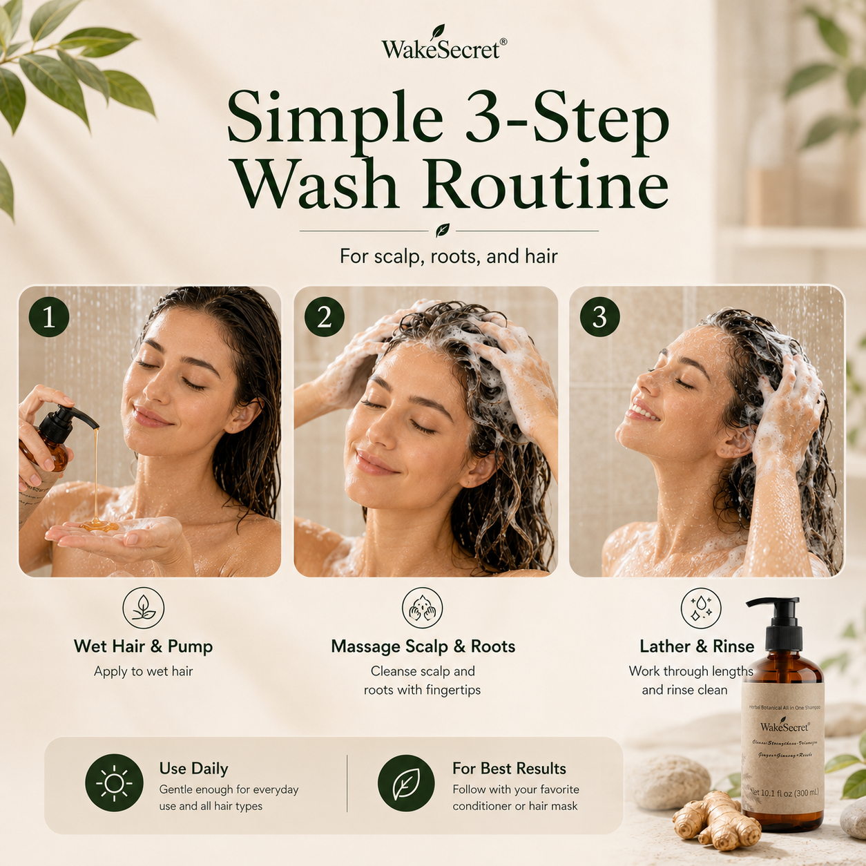 WakeSecret Herbal Shampoo