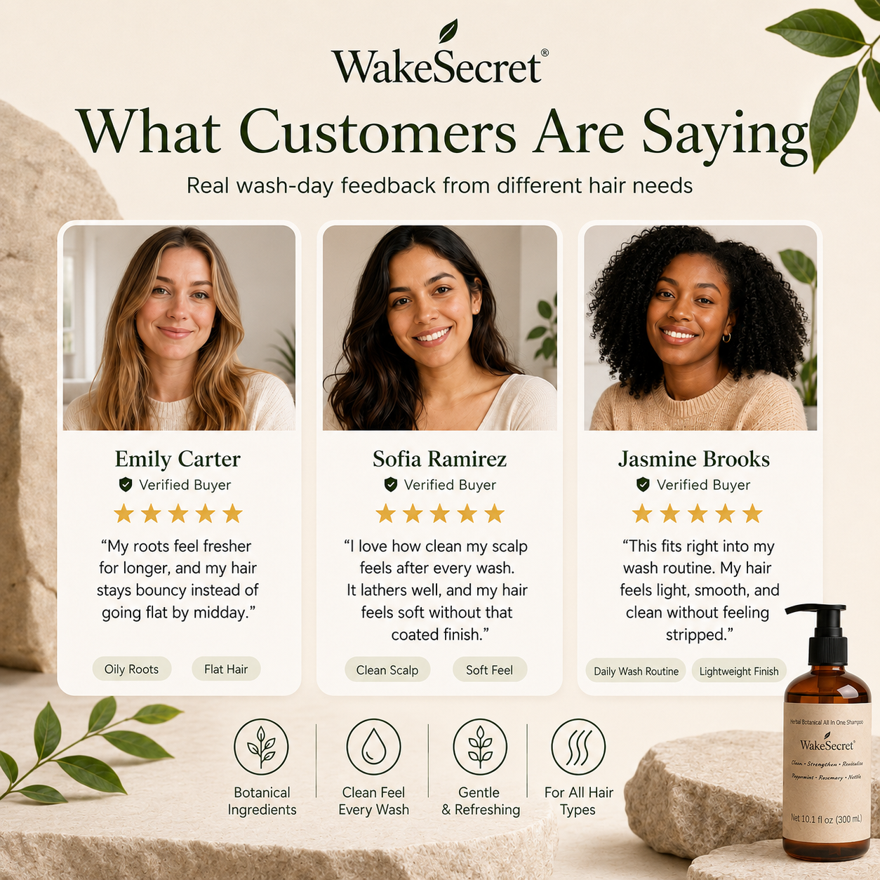 WakeSecret Herbal Shampoo